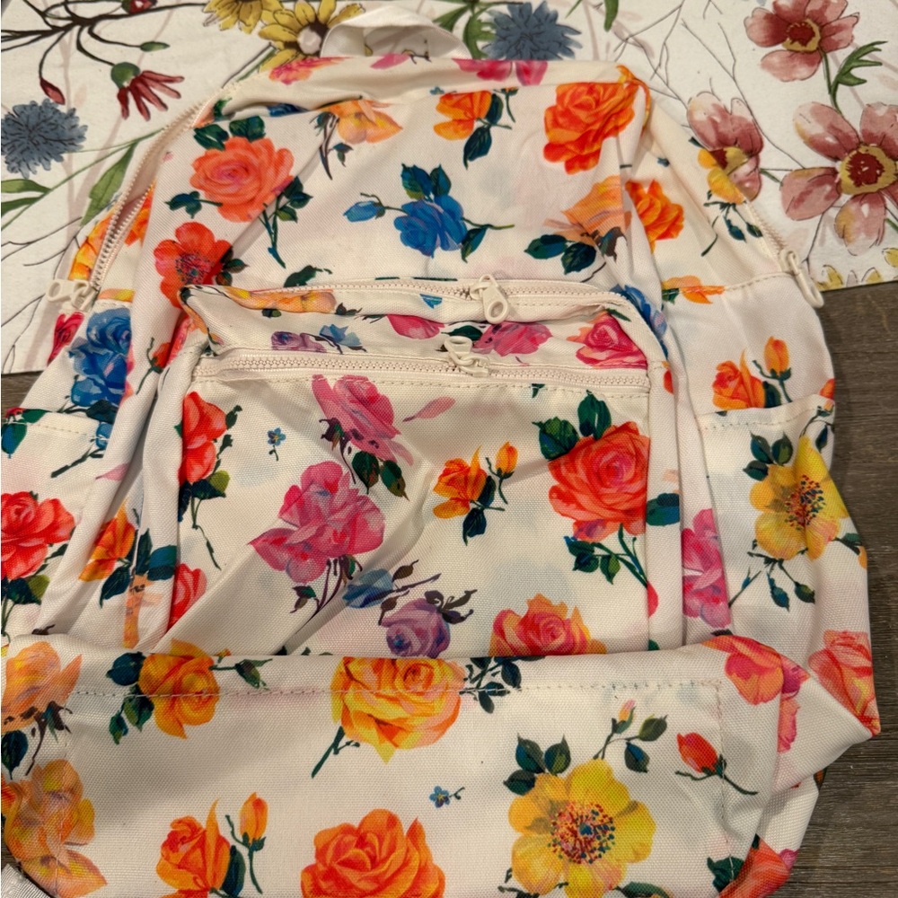 Bando Floral Backpack with Multicolor Roses - Picture 2 of 3
